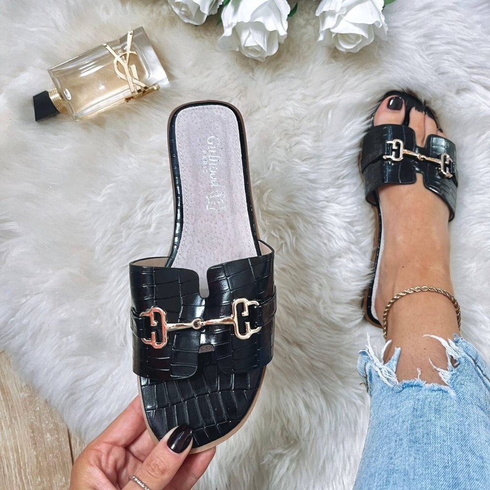 Black Made in Greece Sandals